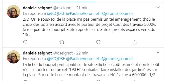 A_MarchalNguyen's tweet photo. @JCQDSE Merci @JCQDSE pour son investigation
👉La Mairie de Paris nous fait croire quelle alloue 5% de son budget d’investissement MAIS au final, elle réduit fortement le budget en catimini
👉Budget 60.000€ > Dépensé 5000€
➡️@Anne_Hidalgo ne respecte pas la démocratie participative !🤥 https://t.co/tUXixLhbU9