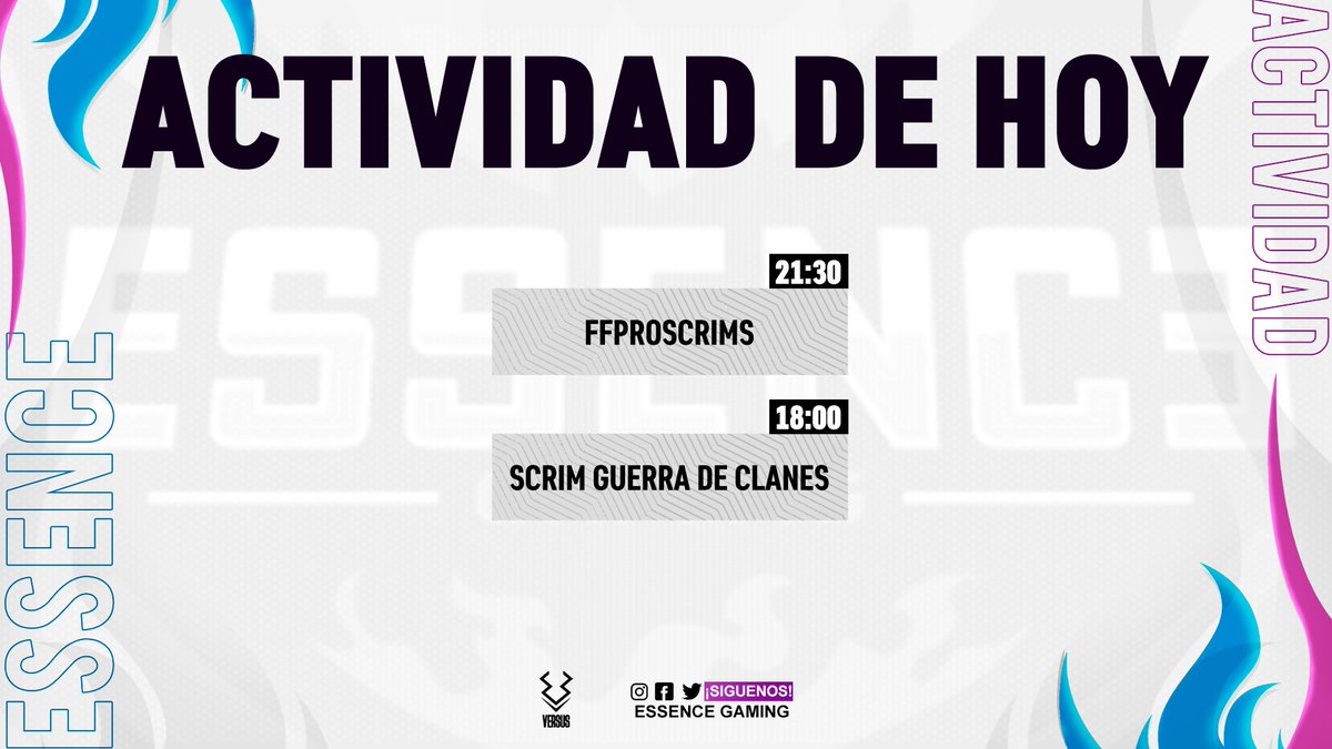 EssenceGaming_'s tweet image. Buen día... ✌🏽

Esta es la actividad del día. Por parte de #FreeFire toca @FFproScrims y por #CoDMobileBR, scrim de #GuerraDeClanes.

¡Feliz martes! 

It's time to #FeelTheEssence