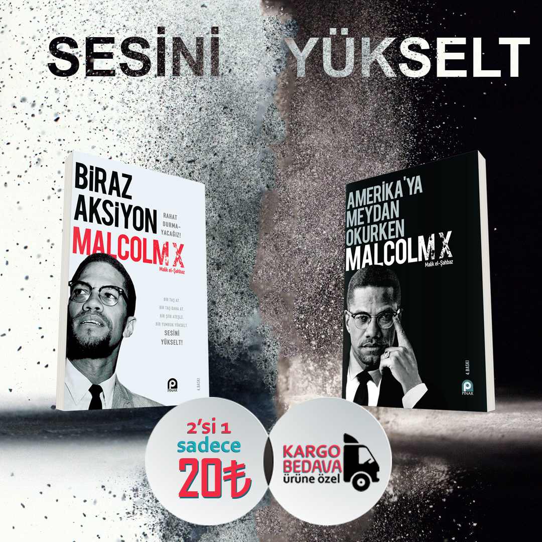 Malcolm X'in Türkiye'de ilk defa çevrilen konuşmalarından oluşan bu sete kargo ücreti ödemeden sadece 20 TL'ye 👉 kitapoba.com adresimizden ulaşabilir, #nefesol kampanyamıza dahil olabilirsiniz! <a href="/PinarYayinlari/">Pınar Yayınları</a>
 #MalcolmX