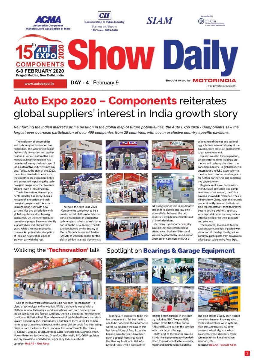 sonacomstar's tweet photo. The #AutoExpo2020Components Show saw the largest overseas participation with over 400 companies from 20 countries. We, at #SonaComstar are proud to have shared a platform with such skilled manufacturers. #AutoExpo2020 #ElectrifyingTheDrivetrain #FutureOfMobility #MakeInIndia https://t.co/Gbao6Omiad