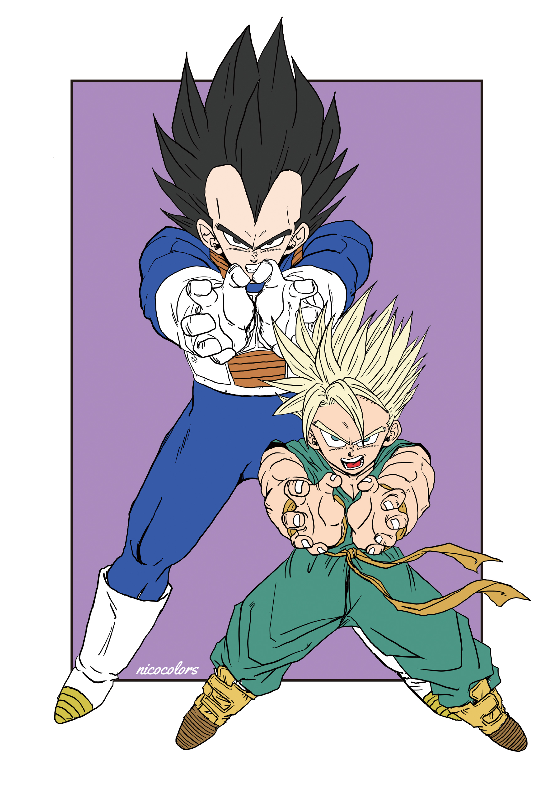 524 Nicocolors スカウター壁紙 毎日投稿中 Post Daily 親子ファイナルフラッシュ ベジータ トランクス ファイナルフラッシュ 親子かめはめ波 親子ファイナルフラッシュ Vegeta Trunks Finalflash ドラゴンボール Dragonball
