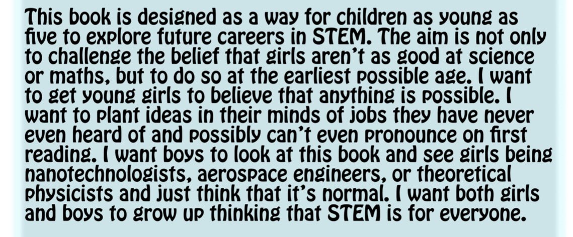 BryonyMathew's tweet photo. This is why I wrote @BroccoliBook ⬇️⬇️⬇️ “I want both girls and boys to grow up thinking that #STEM is for everyone”. #InternationalDayofWomenandGirlsinScience #WomenInScienceDay #WomenInSTEM #GirlsInSTEM @AwesomeCareerBk #awesomecareerbooks https://t.co/nEIyiDzwU9