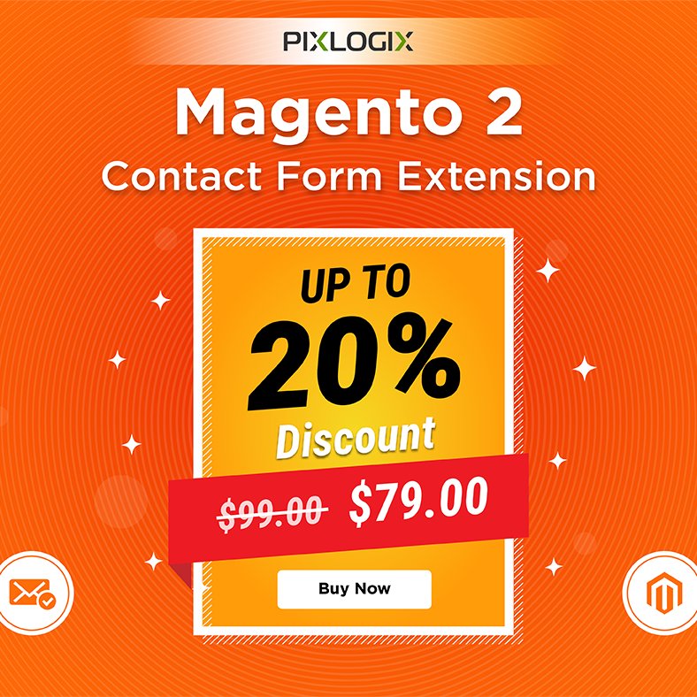 pixlogix's tweet image. Boost up your store visibility and brand value with Magento 2 Contact Form Extension with a 𝟐𝟎% discount. Buy Now: bit.ly/37iLvOk

#magento2contactformextension #magento2formbuilder #magento2multiplecontactform #easycontactformextension