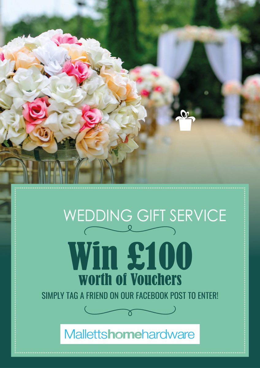 MallettsTruro's tweet photo. We're running a competition on Facebook to win store vouchers. The perfect start for a couple getting married in Cornwall this year.  
#WeddingGiftList #Truro #Cornwall #Competition #Win #Vouchers #Wedding #Proposal #ValentinesDay #Marriage https://t.co/psLSakBX4v