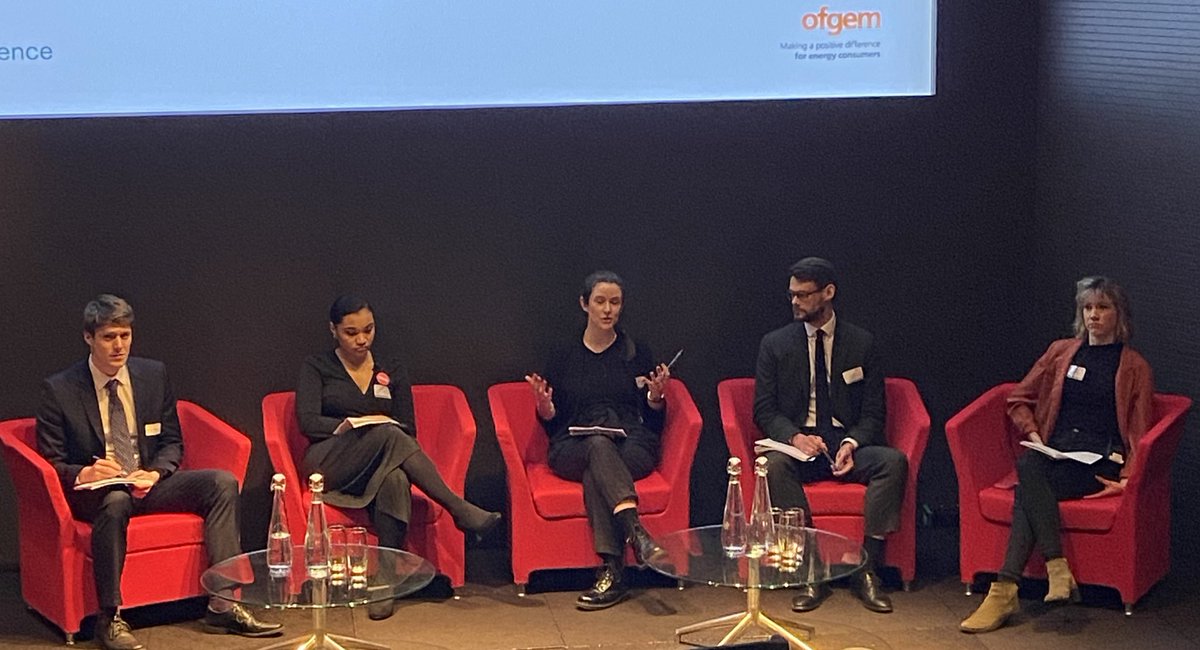 SustainFirst's tweet photo. Inspiring young energy professionals panel at #OfgemConference today talking about importance of developing a shared vision across different stakeholders, the role of localities & co-benefits. How many references to communities & place in @ofgem #decarbonisation action plan? https://t.co/nLJl6BfUXe
