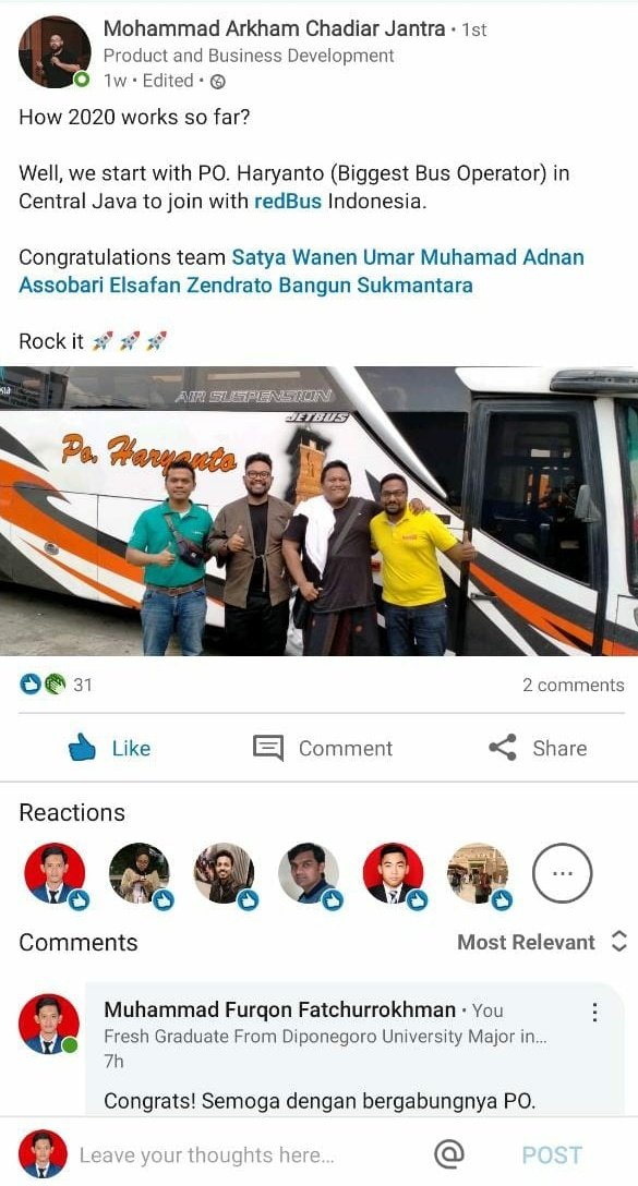 PO. Haryanto will be to join with <a href="/redBus_in/">redBus</a> 

Ora Ono Mundure