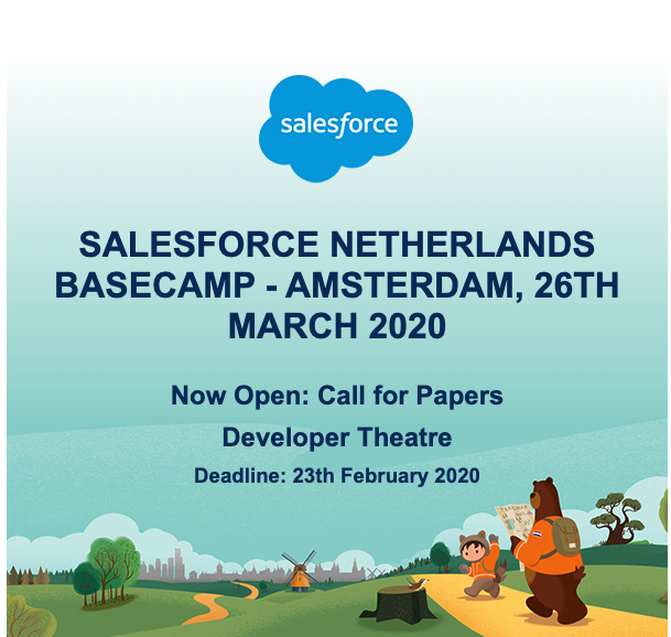 Netherlands Basecamp Developer CFP is open!! Submit your developer sessions before 23th February: bit.ly/basecampdevcfp <a href="/SalesforceDevs/">Salesforce Developers</a>