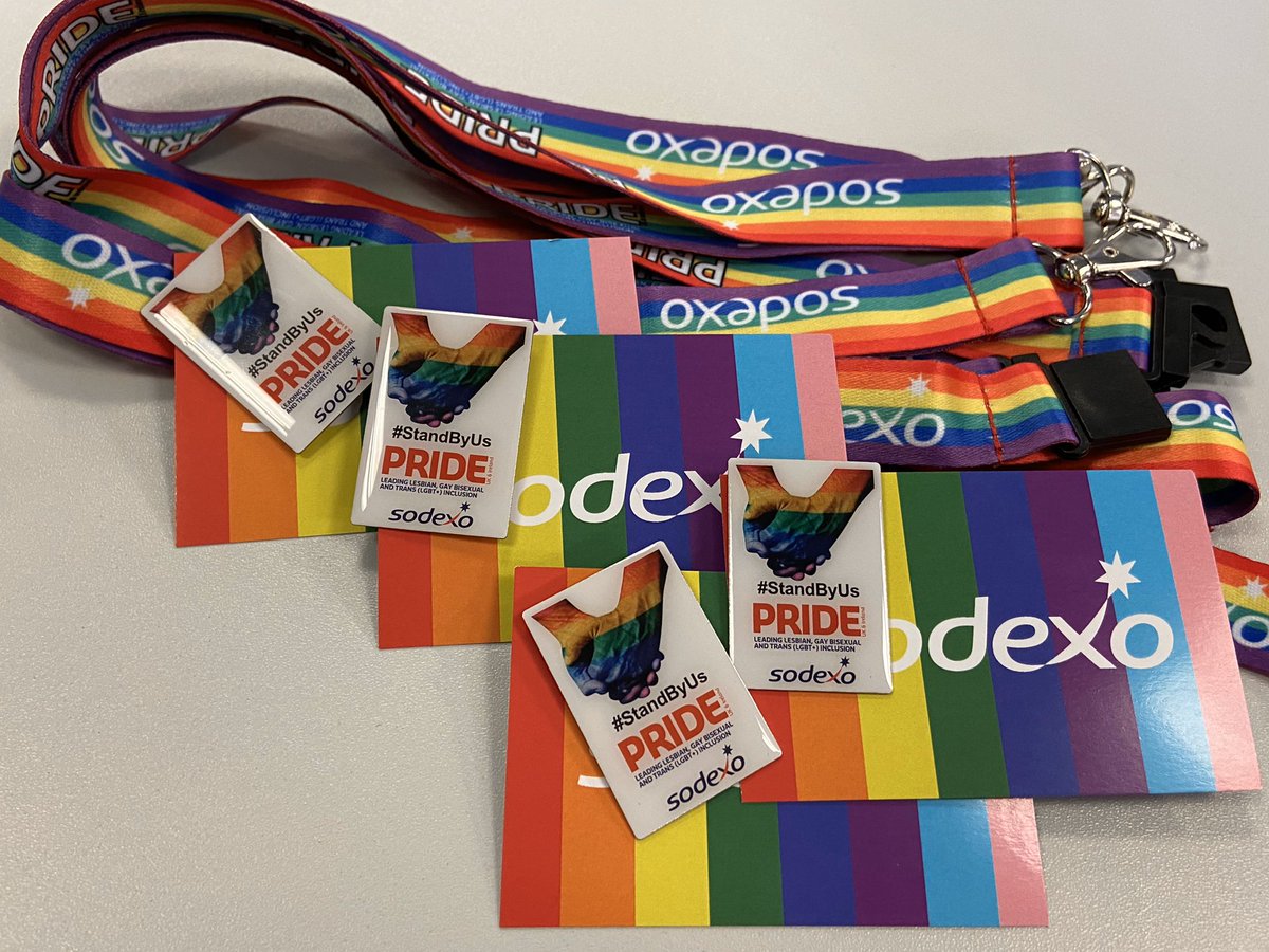 SodexoPrideUKI's tweet photo. Our #StandByUs campaign launched yesterday... to grab yourself a beautiful pin badge &amp; pledge card (not to mention lanyard) visit our page on Sodexo_Net for details on what you need to do. #StandByUs #SodexoPride https://t.co/kmfkV0xo9B