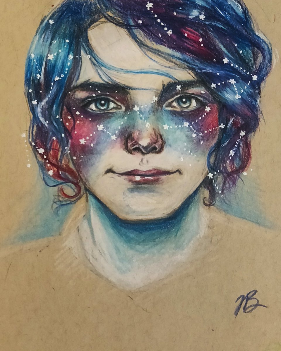 originsoftime's tweet image. Good morning ❤️✨🌱
A Galaxy Gee (@gerardway ) to start your day.
One of my favourite artists (@QinniArt ) passed away yesterday, and I wanted to draw this in honour of her, based on her work that inspired so many people.
All the gentleness and peace to you all.