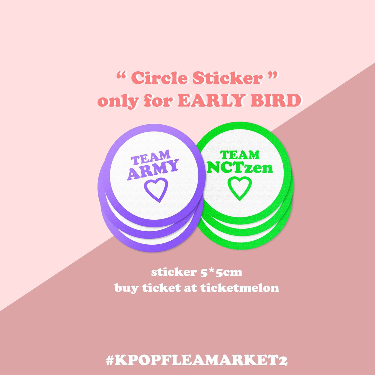 ✨ SET TICKET FOR EARLYBIRD ✨

— TICKET &amp; STAMP 
สำหรับบัตรสะสมแต้มสามารถสะสมได้แค่บูธที่ร่วมเป็น Sponsor เท่านั้น โดยในบัตรสะสมจะมีรายชื่อบูธ Sponsor อยู่ด้านหลังนะคะ

— Circle Sticker 🧸
สำหรับจองบัตรรอบ early bird เท่านั้น
ได้ตามด้อมที่กรอกเข้ามาค่ะ💫

#KPOPFLEAMARKET2