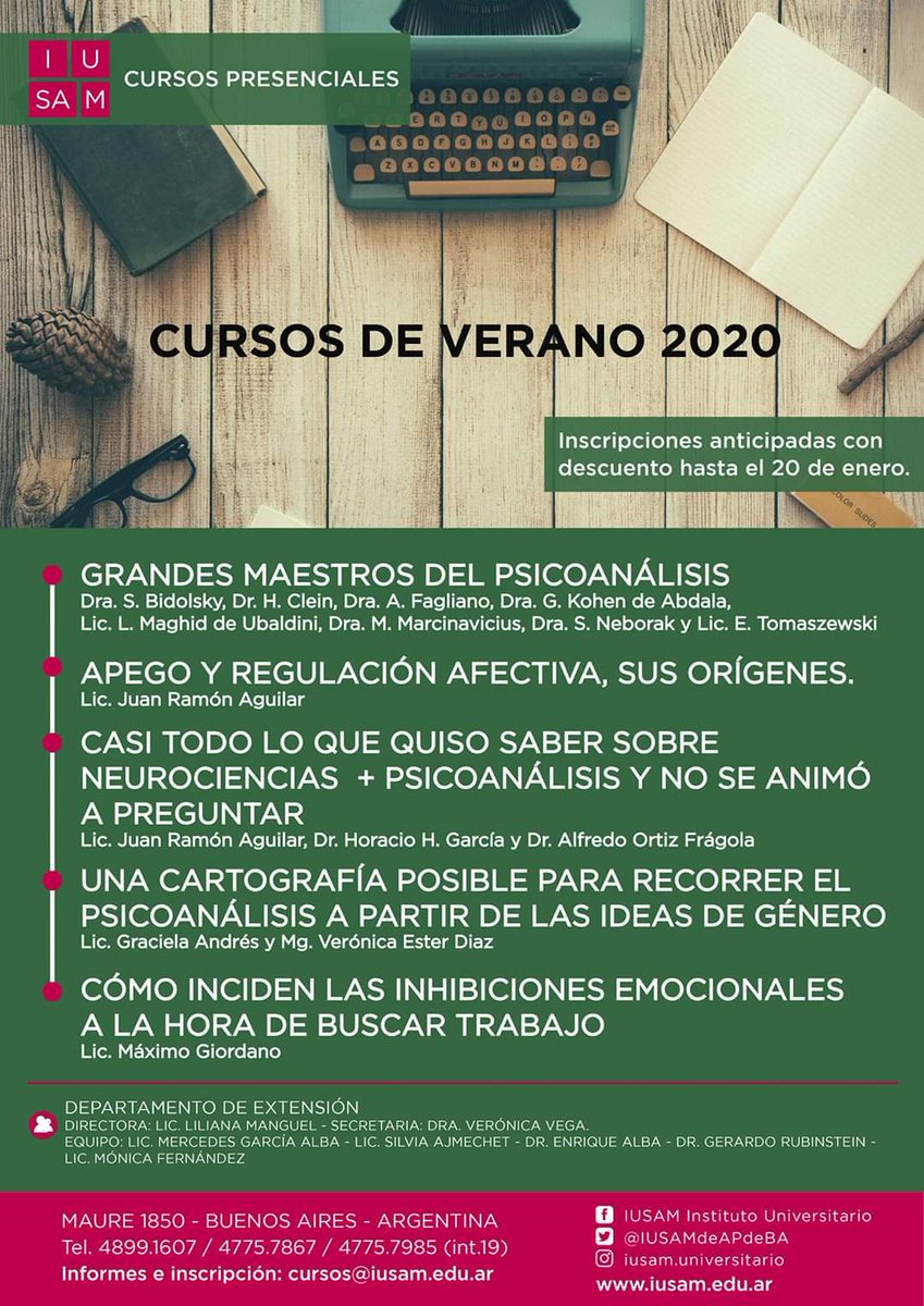 IUSAMdeAPdeBA's tweet photo. ☀️CURSOS DE VERANO☀️

Consultanos lo que quieras por acá o a cursos@iusam.edu.ar https://t.co/3qjevtb4Au