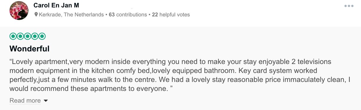 AWapartments's tweet photo. *REVIEW*

Thank you Carol for such an amazing review!😃

If you want to have the same lovely experience then get in touch with us and check our availability☎️

#CityBreak
#LastMinuteGetAways
#SojournInStyle
#ServicedApartments https://t.co/HYV4blpCMf
