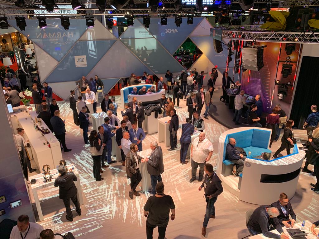 TheJBLpro's tweet photo. It's Day 1 of @ISE_Show 2020! We are here at the HARMAN booth in Hall 1 Stand F5 & F10 ready to introduce you to the latest JBL Pro installed, large venue, all-weather and cinema audio solutions. #JBLProxISE #ISE2020 https://t.co/KYRV9hsplr