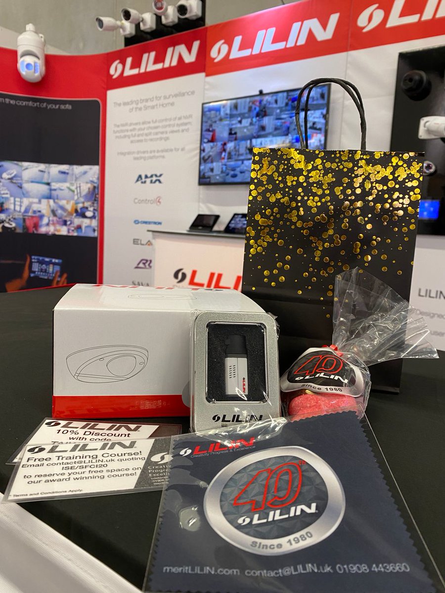 UKLILIN's tweet photo. We’ve had a great morning so far at #ISE2020- with our first gift bag of the show going to @CerebrumSystems! 

Each gift bag includes an IP camera, discount vouchers, cleaning cloth and LILIN sweet cone!

Visit us in Hall 9, Stand E100 for your chance to receive one! https://t.co/HsyrSxlCT8