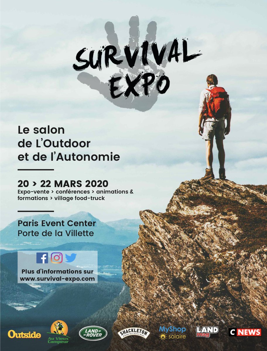 Aujourd'hui on vous dévoile la nouvelle affiche de la 3ème édition du <a href="/salondusurvival/">Survival Expo</a> qui se déroule du 20 au 22 mars au Paris Event Center Porte de la Villette !
Avez-vous déjà pris vos billets ?
👉 survival-expo.com/accueil/infos-…
#evenement #survivalisme