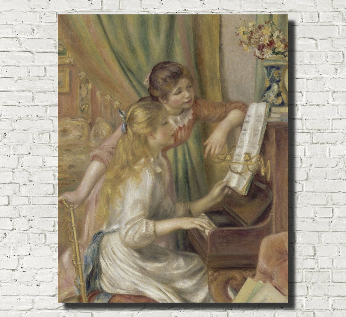 Картина звучание. Пьер Огюст Ренуар девушки за фортепьяно. Огюст Ренуар девушки за фортепьяно. Пьер Огюст Ренуар девушки в чёрном. Ренуар Пьер Огюст. Две девушки за фортепиано.