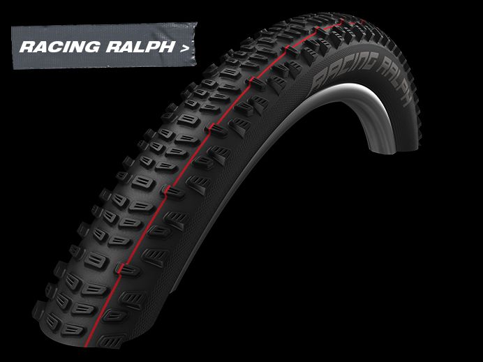SCHWALBE Racing Ralph
Thanks to its perfect combination of speed and grip this racer inspires. Works perfectly on the rear wheel in combination with Rocket Ron. Tread design: low tread depth in the central tread for high speed and low weight.