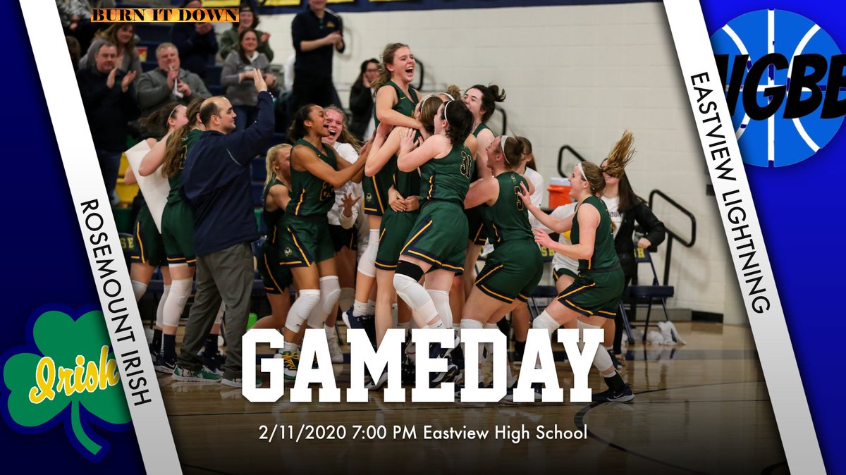 LadyIrishHoops's tweet photo. GAMEDAY!! #WeAreRosemount #BurnItDown https://t.co/GVBGD1ZU9q