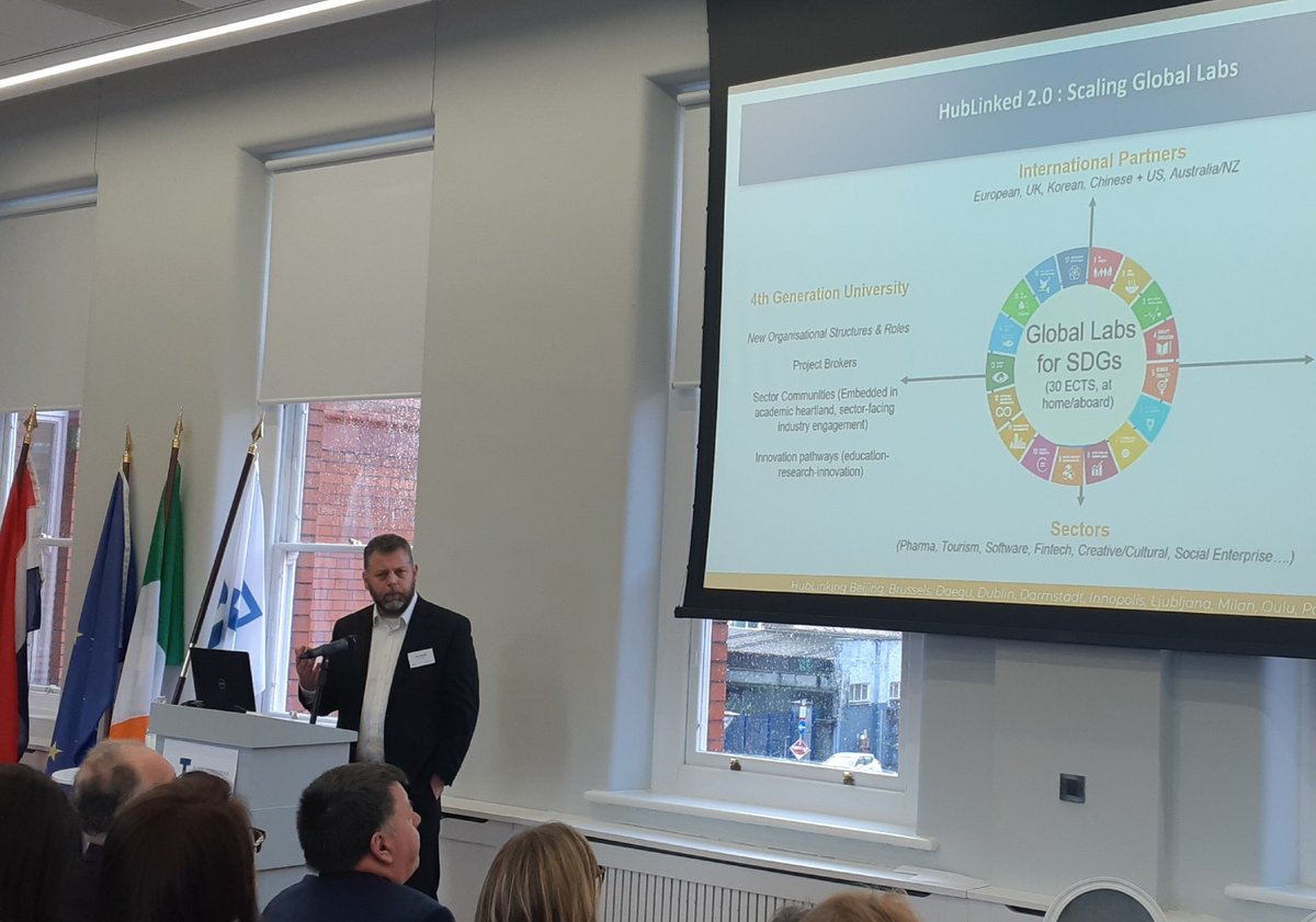 SvHensman's tweet photo. Dr. Paul Doyle @tudublincompsci launching the @hub_linked report https://t.co/BCXkonjIY9