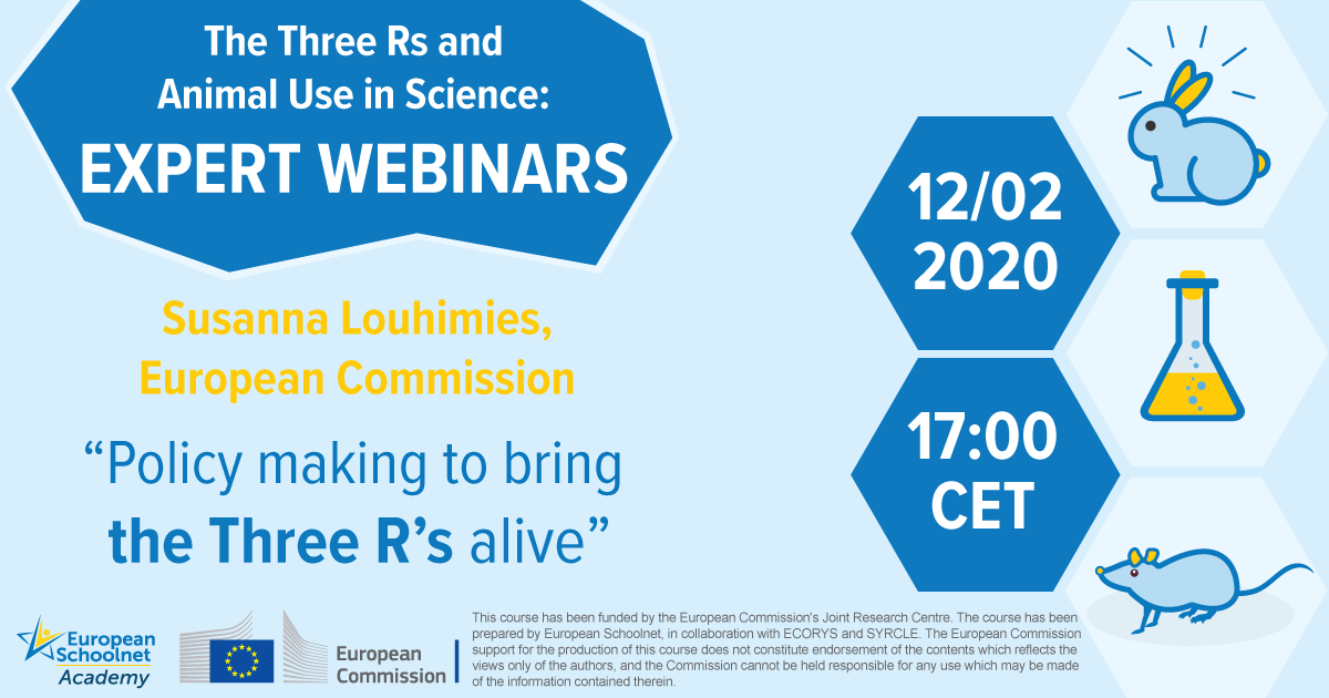 scientix_eu's tweet photo. Are you celebrating #WomenScienceDay? Continue it tomorrow with the #3Rsproject webinar! π Susanna Louhimies, an expert on the EU directive on the protection of animals used for scientific purposes, will deliver a webinar at 17 CET.
π Join here: https://t.co/GmJQ8YFCS7 https://t.co/xl0QUI7OsP