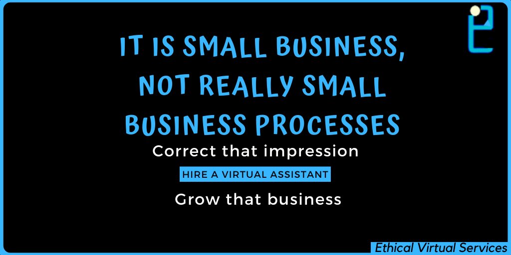 Don't underestimate tasks involve in small businesses because it's a small business. Most times, there are more to do because a small business wants to grow into big a business. 
Hire a #VirtualAssistant instead of doing it alone. 
#TuesdayThoughts #tuesdayMotivation