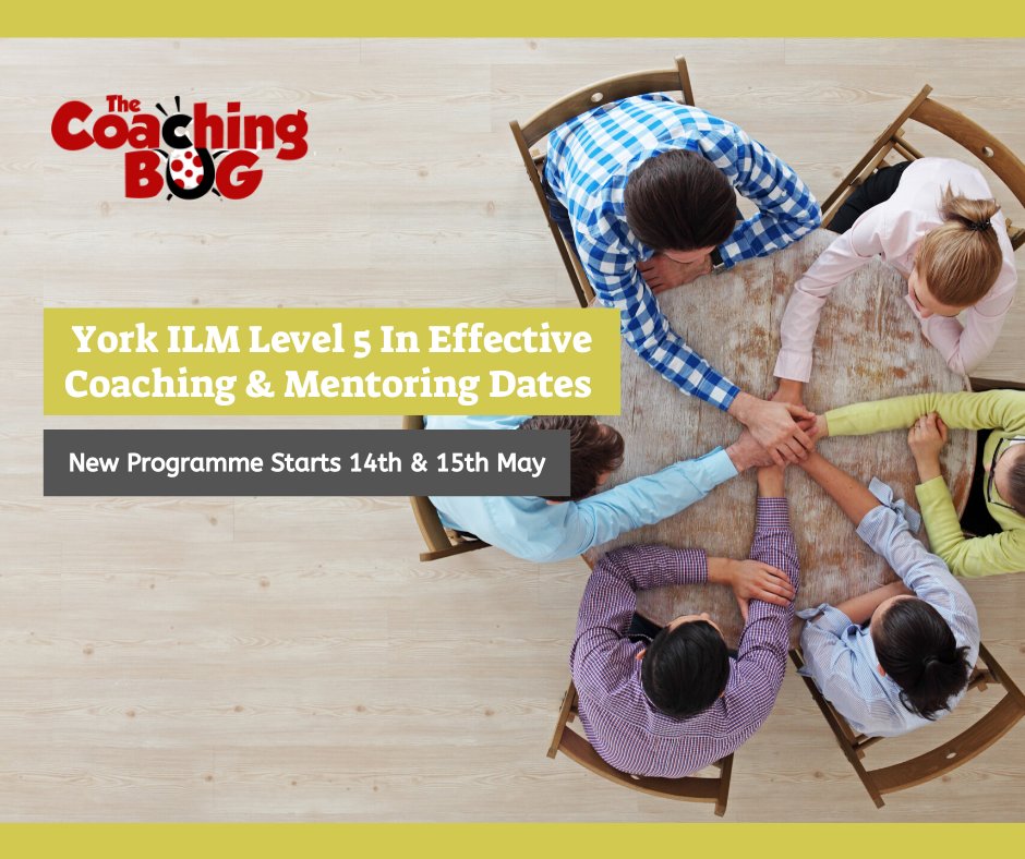 thecoachingbug's tweet photo. Thinking about Coaching &amp; Mentoring Accreditation? Our ILM Level 5 in Effective Coaching &amp; Mentoring takes place in York &amp; starts on 14th &amp; 15th May - #Earlybirddiscounts available if you apply, book and pay by 20th March 2020. 
Click here https://t.co/tM7DDRICyU https://t.co/5205vXriEP