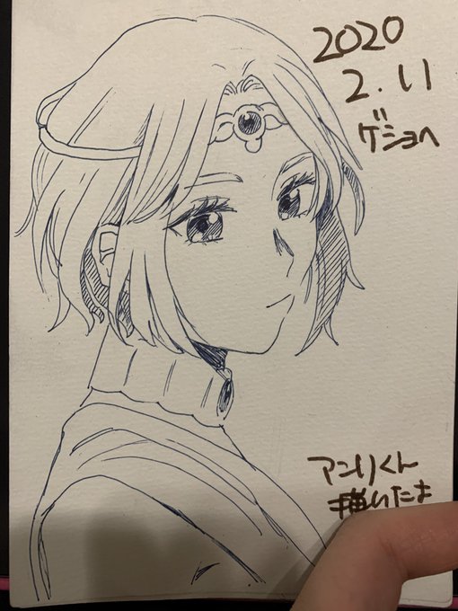 今日描いたアンリくん 