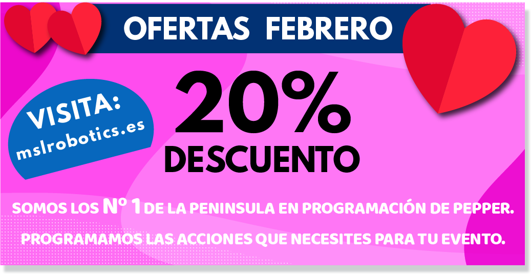 MSLRobotics's tweet photo. Este mes aprovecha las ofertas de las que disponemos para tu evento o feria. #ifema #ferias #eventos #Robot #Robotics #mslrobotics #love https://t.co/H5jK2zph0G