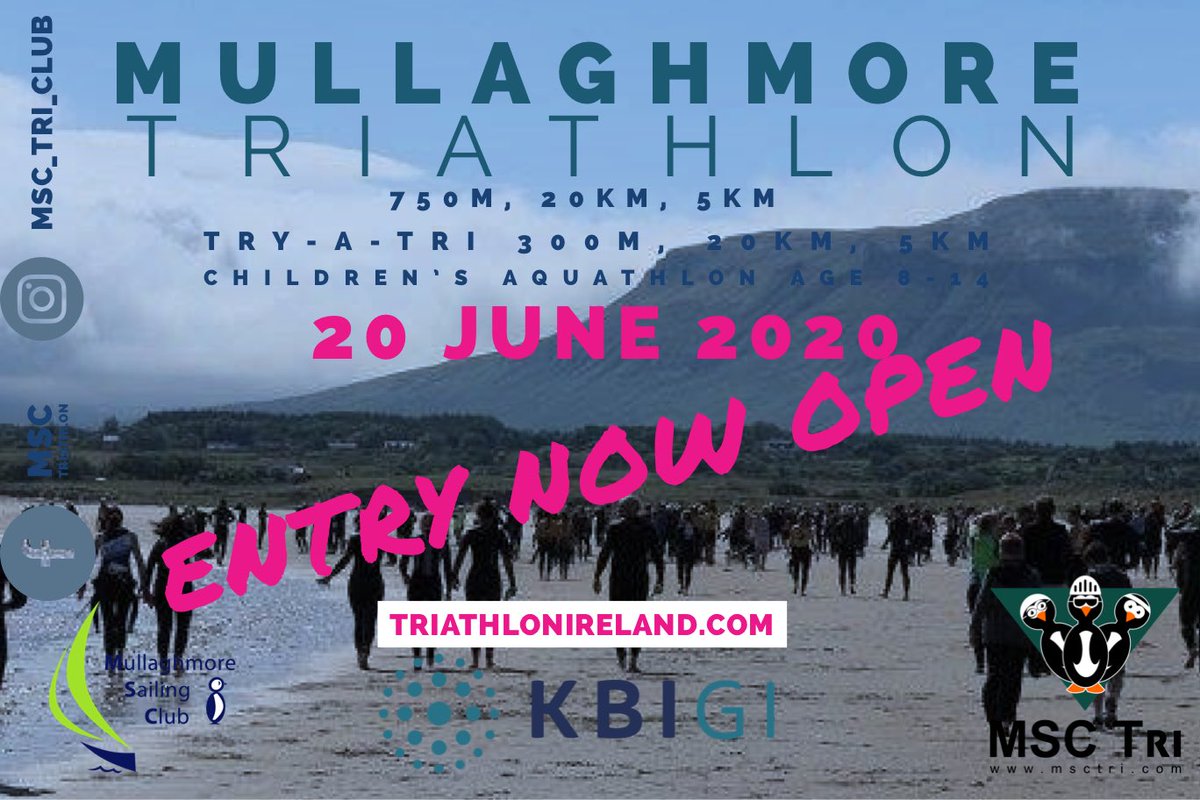 MscTri's tweet image. MSC Tri Club are celebrating 20 years of Mullaghmore Triathlon in 2020. Fun for all the family with a Children’s Aquathlon, Super-sprint Tri and Sprint Distance Tri. Be part of this iconic event by getting your entry at triathlonireland.com/Events/Race-Ca…