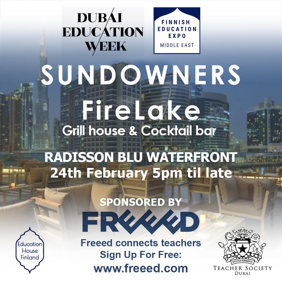EduHouseFinland's tweet photo. Educators! We invite you to attend the Dubai Education Week Sundowners with Teachers Society Dubai! Sponsored by https://t.co/SES82NW1ZO, FEB 24th after Finnish Education Expo Middle East! #DXBEduWeek #FinnishEduExpo #EduTwitter #CollabUAE Register at https://t.co/lRasrLL7yh https://t.co/TQV8VhNoO8