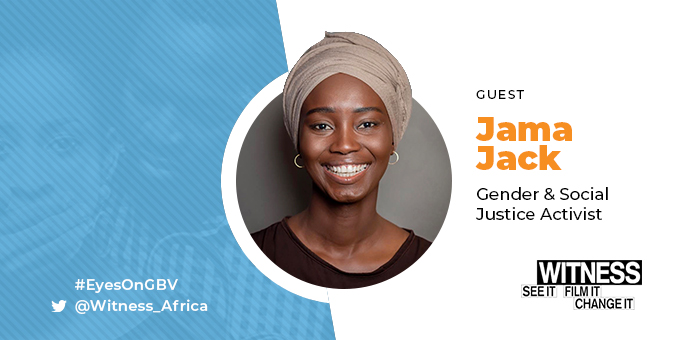 Welcome to this Twitter chat with @TheJamaJack
 
Before we proceed, we'd like to briefly introduce Jama for those of you who might not know her.
 
Jama Jack is a youth leader, gender & social justice activist, blogger, and communications professional from The Gambia.

#EyesOnGBV