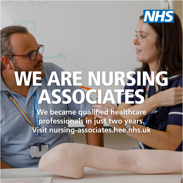 NHSE_WTE's tweet photo. Train as a nursing associate and qualify as a healthcare professional in just two years!

#WeAreTheNHS and we are recruiting. Register your interest to discover the latest training opportunities in your area. #NursingAssociates

https://t.co/bGCu7p9mhf https://t.co/5GMPP3zv8H