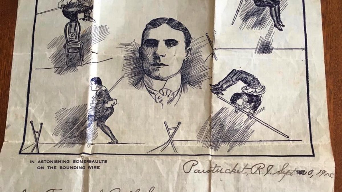 My great-great uncle’s professional stationary. #tightropewalker