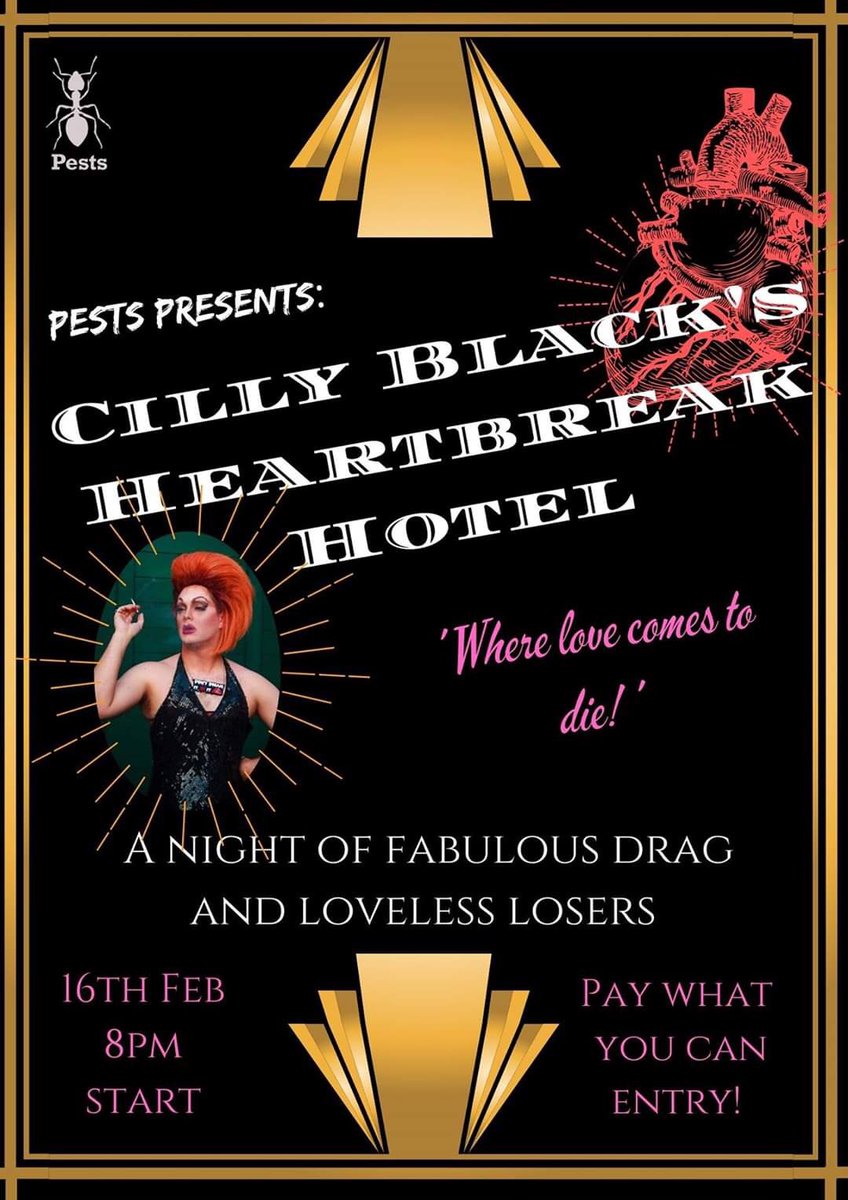 We're getting closer 💔🏨

Join us THIS SUNDAY at <a href="/vestrychi/">The Vestry</a> , Chichester for <a href="/thecillyblack/">Cilly Black Magic 🧙‍♀️</a>'s Heartbreak Hotel