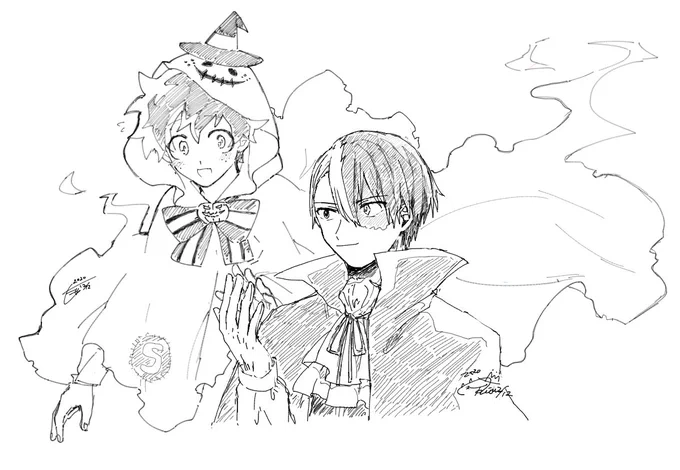 りおーと絵チャ合作したハロウィーン!!! 