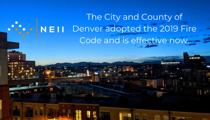 NEII_Tweets's tweet photo. The City and County of Denver adopted the 2019 Fire Code and it is now in effect, which includes an #elevator entrapment response time mandate. Read more in our Insider e-newsletter: https://t.co/XFIUU56KpI #safetycode #safety https://t.co/YKL27xpNW8
