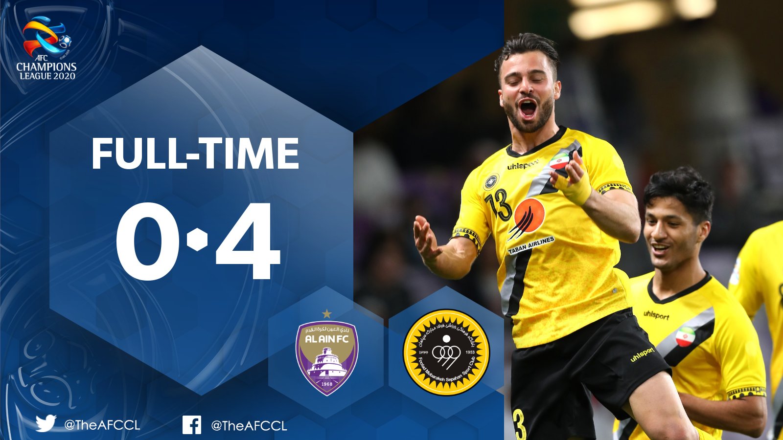 ACL on X: ⚽️ GOAL  🇮🇷 Sepahan FC 1️⃣- 0️⃣Air Force Club