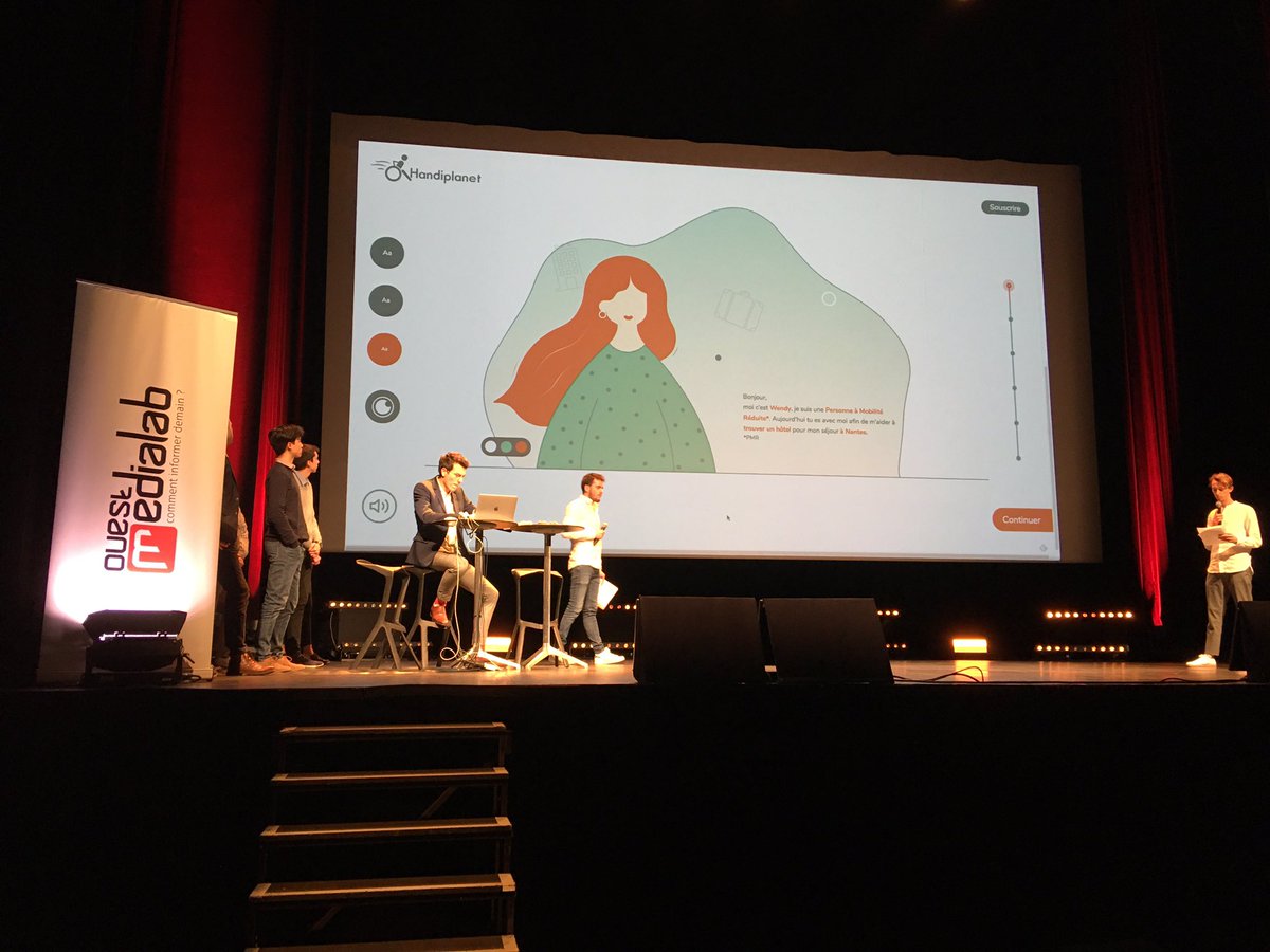 jkostreche's tweet image. 5ème projet présenté ce soir au #hyblab nantais : un parcours interactif pour les personnes à mobilité réduite avec @Handiplanetfr