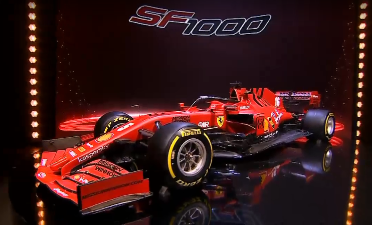 MatraxRacing's tweet photo. #F1 | Wow, First #F12020 F12020 car is here! @ScuderiaFerrari unveals its #SF1000, the 🐴🐎 will be driven by @Charles_Leclerc &amp; #Seb5 #Vettel. #essereFerrari 
📸 Ferrari https://t.co/oc4boVVeVy