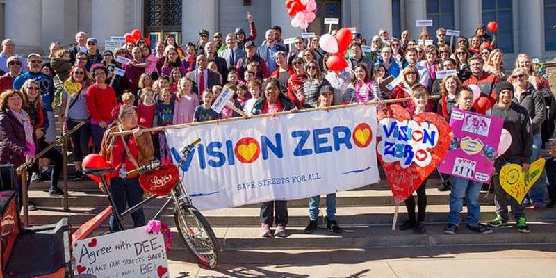 BikeWalkBus's tweet image. You're invited to the #VisionZero #ValentinesDay Love In!
Friday, Feb. 14 ❤️🚌❤️
11:30 am - Meet at 17th St. &amp;amp; Lawrence bus stop and ride to City and County Building
12:00 pm - Program begins at City and County Building, 1437 Bannock St