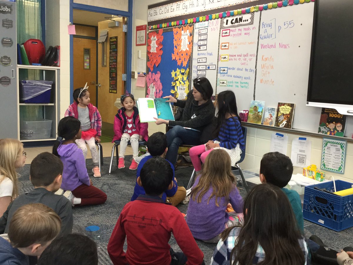 ginadams's tweet photo. We had 2 great mystery readers! Thx Mrs. Jirak and Mrs. Amatya for introducing us to Land Of Stories and sharing Dr.Seuss tales #gwreads https://t.co/H8sR9kJsSK