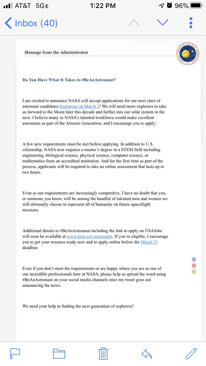 MouseFanRunner's tweet image. NASA is searching for new astronauts.