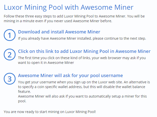 Awesome Miner (@awesomeminerapp) on Twitter photo Luxor Mining Pool with Awesome Miner. awesomeminer.com/pools/luxor <a href="/LuxorTechTeam/">luxortechteam</a> #cryptocurrency #bitcoinmining Luxor Mining Pool with Awesome Miner. awesomeminer.com/pools/luxor <a href="/LuxorTechTeam/">luxortechteam</a> #cryptocurrency #bitcoinmining