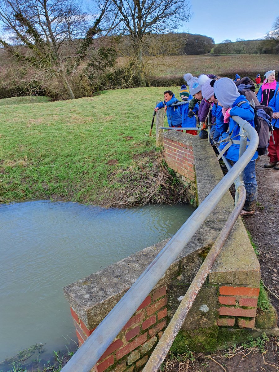 TickfordPark's tweet photo. (Walk Part 2) We spotted some Red Kites, Buzzards & discussed the flooding caused by Storm Ciara in the area! We even played a game of Pooh Sticks in the local stream! ๐๐ We all returned to some lovely hot chocolate to warm us up! #TPturquoise #TP4geography #TPatEverdon https://t.co/9t33AHLcwf