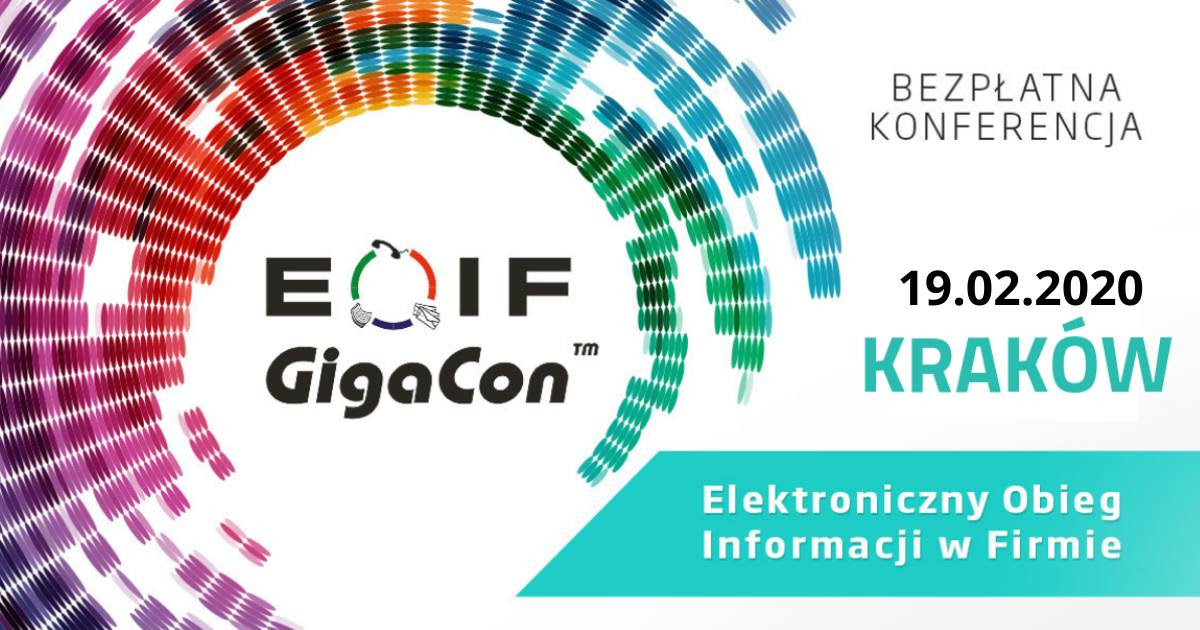 Już 19 lutego zapraszamy do Krakowa na konferencję dotyczącą elektronicznego obiegu dokumentów. 
Szczegóły  i rejestracja: gigacon.org/event/eoif-kra…
#konfercja #elektroniczny #digitlizacja #PORTAL #workflow