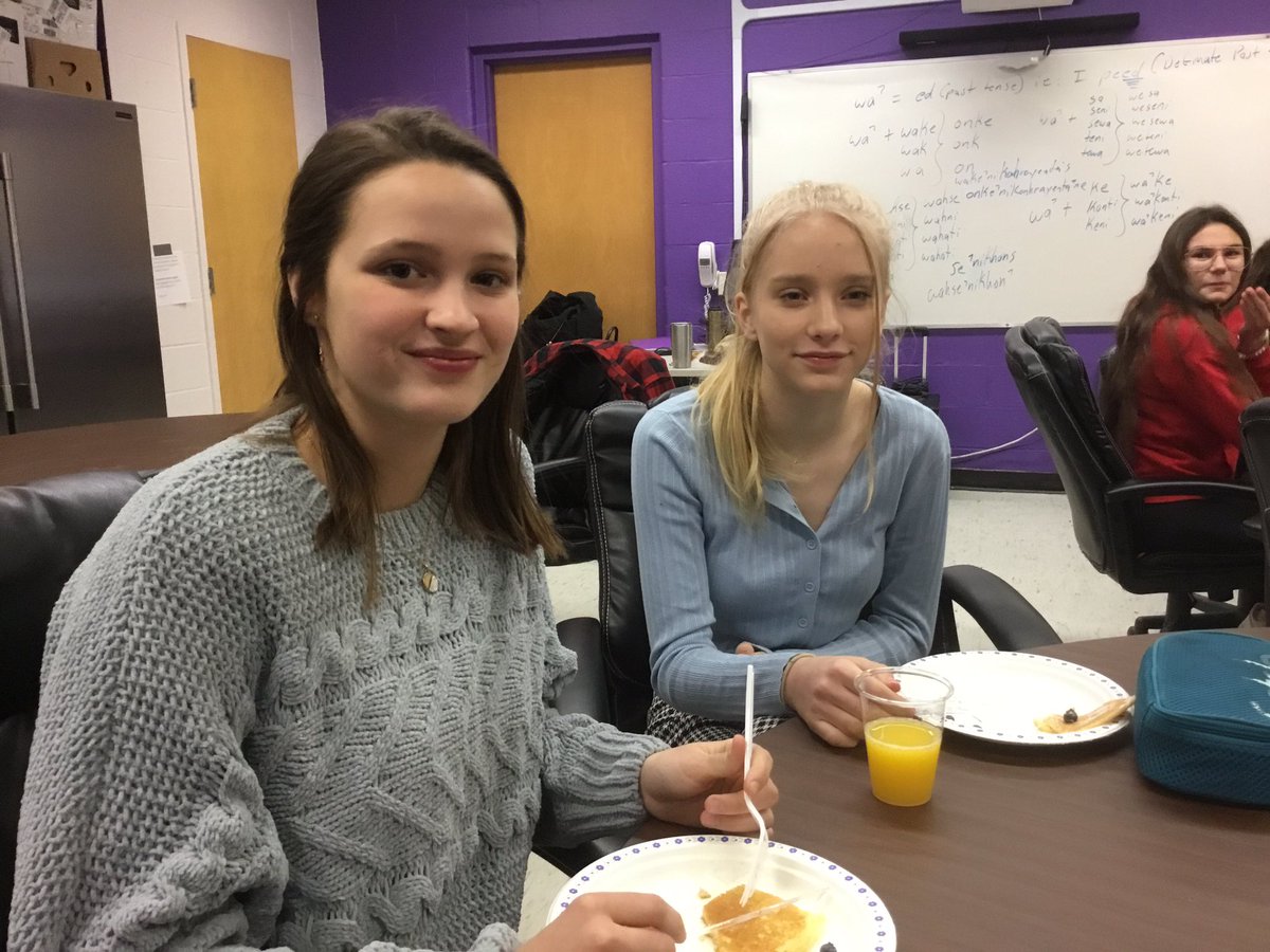The new Eastside International Ravens are welcomed by the Mohawk class with smudging and a delicious pancake breakfast. Wonderful hospitality! <a href="/ISP_HPE/">HPE International</a> <a href="/eastside_ravens/">Eastside Secondary School</a>