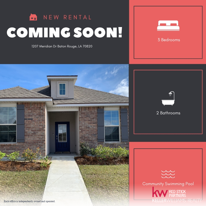 loribergstresse's tweet photo. New Rental coming soon! 3 bed, 2 bath in the great neighborhood of Pelican Lakes.  Call me for more information!
Lori Bergstresser, Realtor ®
KW Red Stick Partners
8686 Bluebonnet Blvd
Baton Rouge, LA 70810
Office: 225-768-1800
Cell: 225-505-3705 https://t.co/Vu24gtoYXU