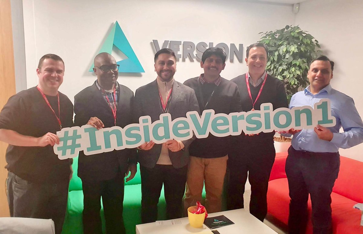We're officially #InsideVersion1 🎉  Thanks to all of our teammates @version1 for welcoming us in 😊