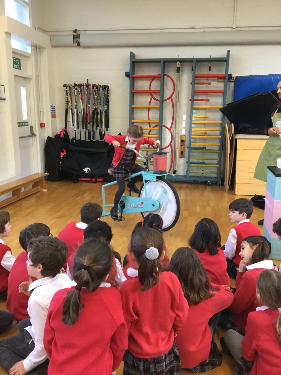 On Tuesday we had a visit from <a href="/Blendavenda/">Blendavenda Smoothies</a> . We talked about the benefits of cycling and healthy eating, then used pedal power to create delicious fruit smoothies! #sustainabletravel #healthyeating