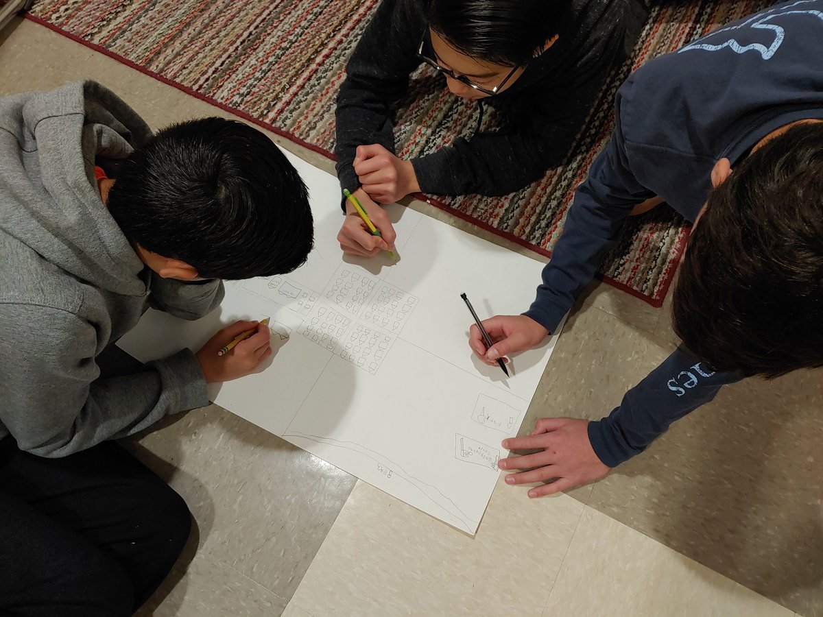 Students in the process of creating utopias for The Giver unit :).